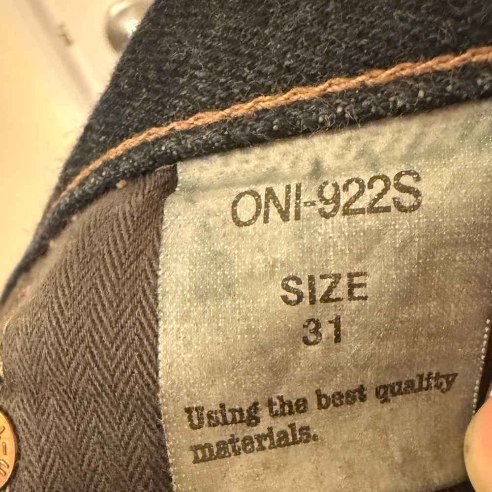 Oni 922S Indigo/Gray 15oz Stretch Denim Size 31 - Picture 5 of 5